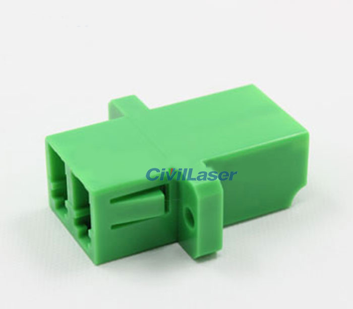 APC Doule Core Plastic Fiber Optic Adapter LC Flange Plate